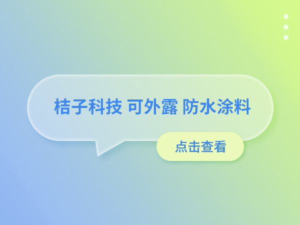 桔子科技 可外露 防水涂料：更专业、更耐久、更省钱！